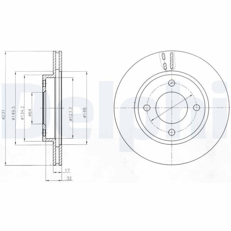 Disques de frein DELPHI BG4299
