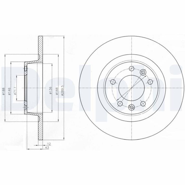 Disques de frein DELPHI BG4301