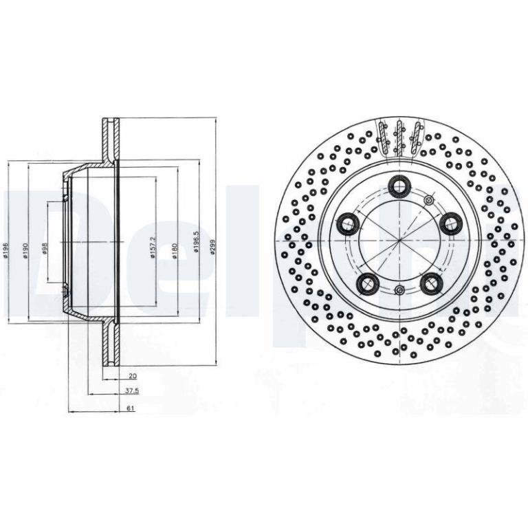 Disques de frein DELPHI BG4302C