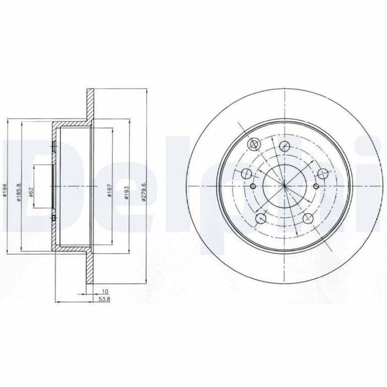 Disques de frein DELPHI ref. BG4303