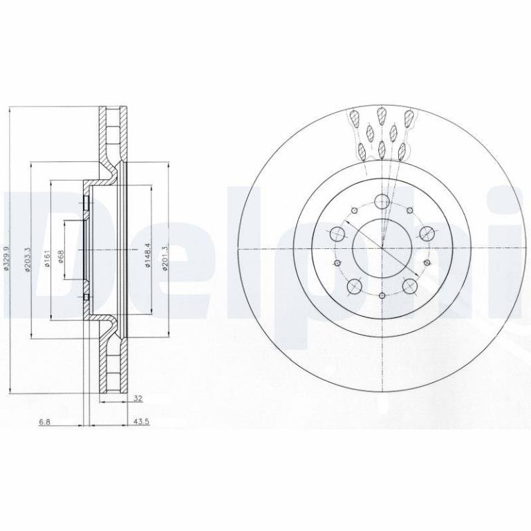 Disques de frein DELPHI BG4305C