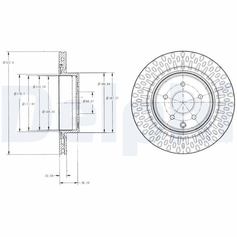 Disques de frein DELPHI BG4307