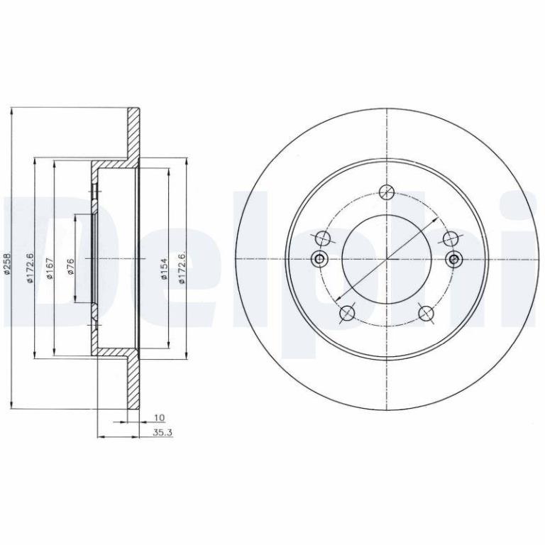 Disques de frein DELPHI BG4310