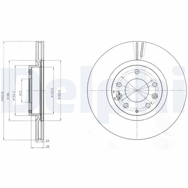 Disques de frein DELPHI ref. BG4316