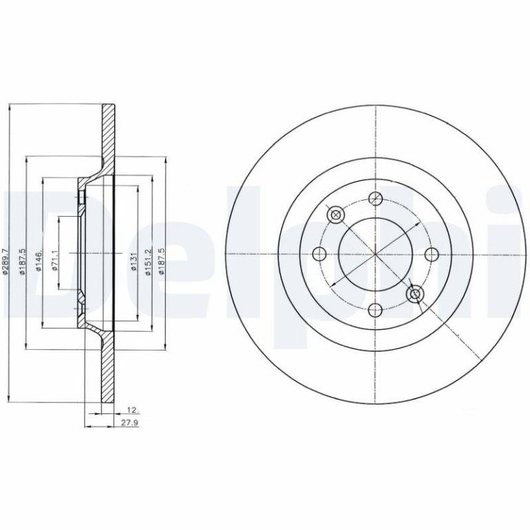 Disques de frein DELPHI BG4322