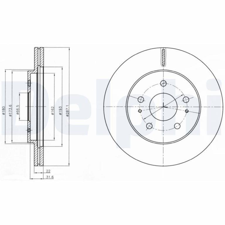 Disques de frein DELPHI BG4326