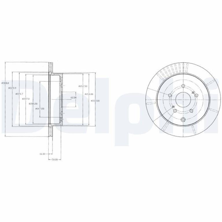 Disques de frein DELPHI ref. BG4329