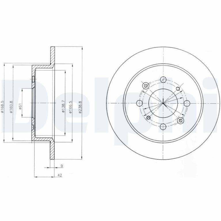 Disques de frein DELPHI BG4333