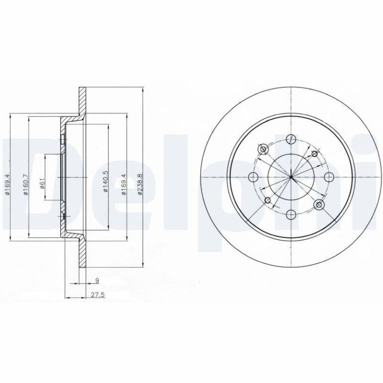 Discos de freno DELPHI BG4334C