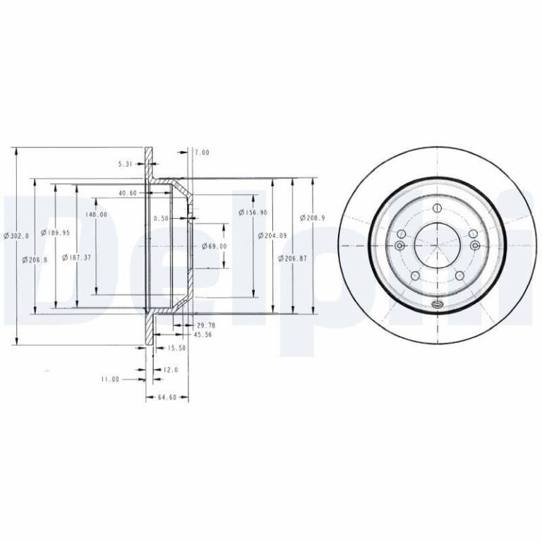 Disques de frein DELPHI BG4335