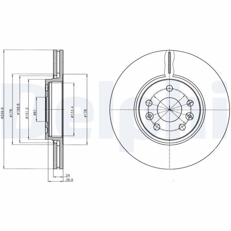 Disques de frein DELPHI ref. BG4338