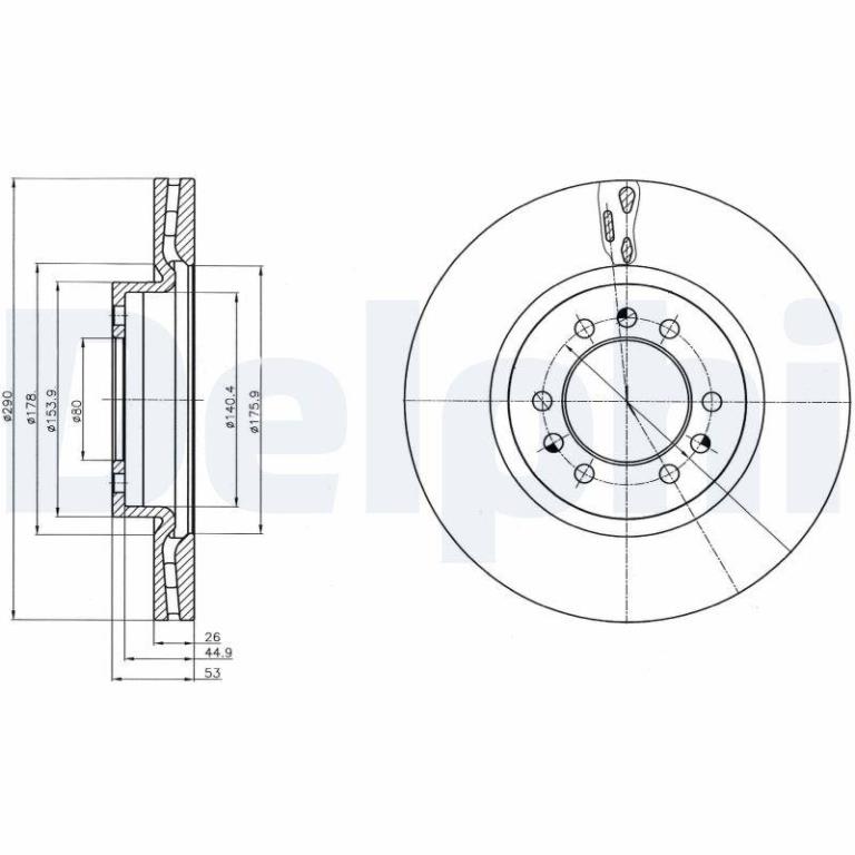 Disques de frein DELPHI BG4339
