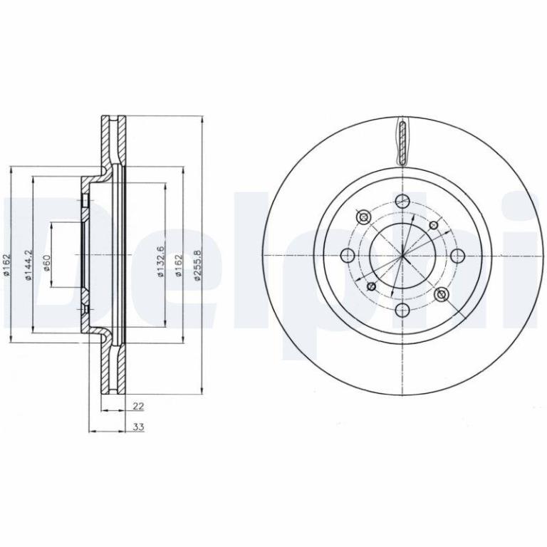 Disques de frein DELPHI BG4340