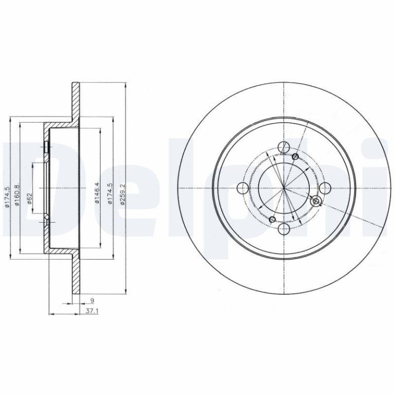 Disques de frein DELPHI BG4345