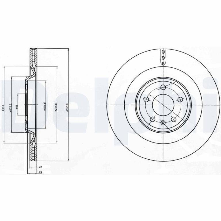 Disques de frein DELPHI BG4387C