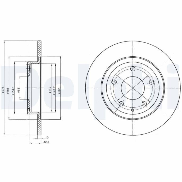 Disques de frein DELPHI BG4534C