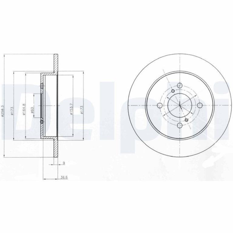 Disques de frein DELPHI BG4539C