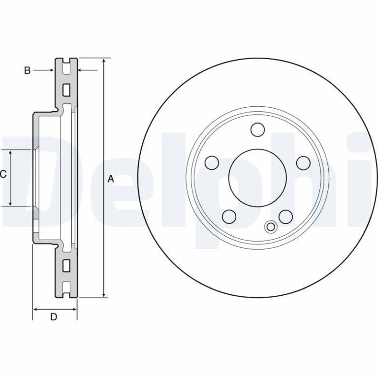 Disques de frein DELPHI BG4554C