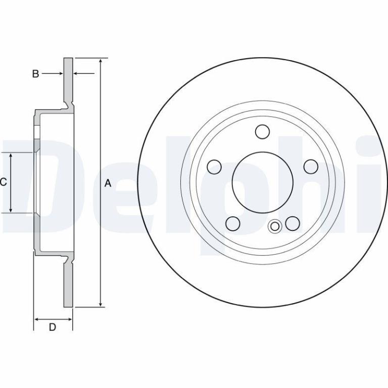 Disques de frein DELPHI BG4555C