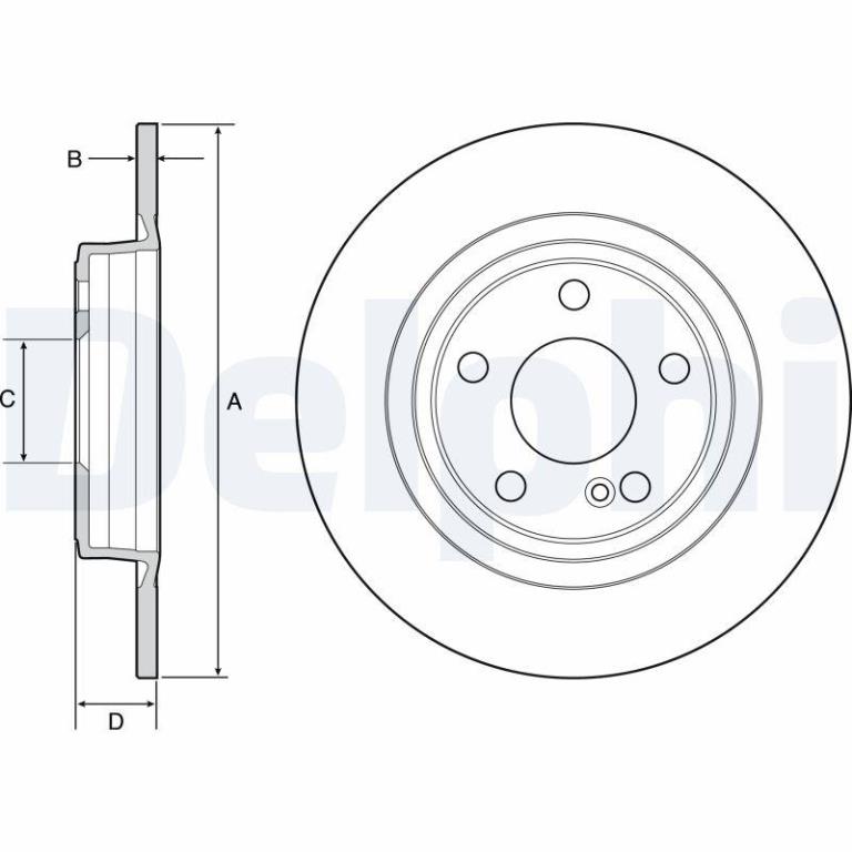 Disques de frein DELPHI BG4558C