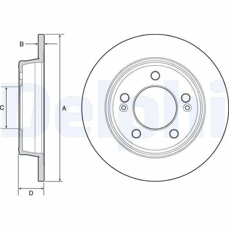 Disques de frein DELPHI BG4559C