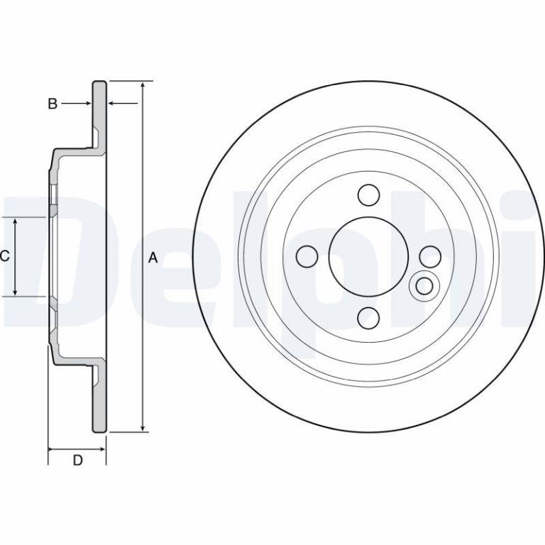 Disques de frein DELPHI ref. BG4560C