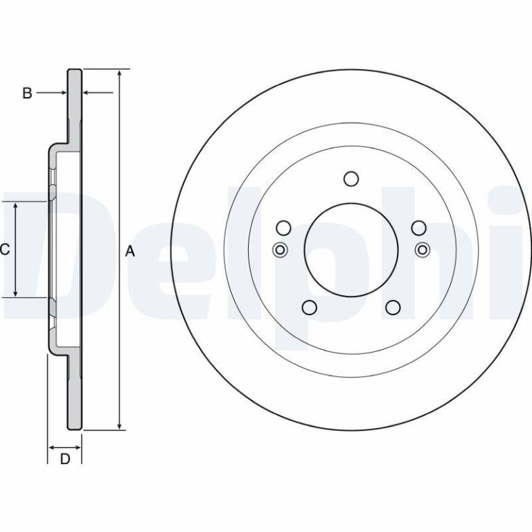 Disques de frein DELPHI BG4563C