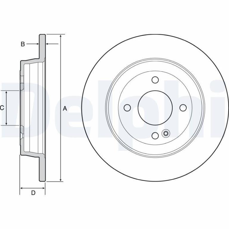 Disques de frein DELPHI BG4564