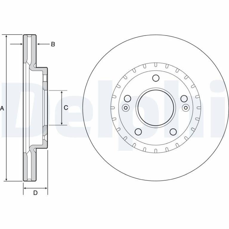 Disques de frein DELPHI BG4565C