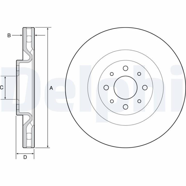 Disques de frein DELPHI BG4566C
