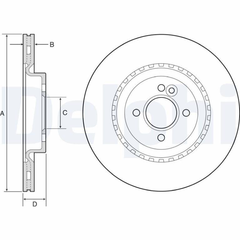 Disques de frein DELPHI BG4568C