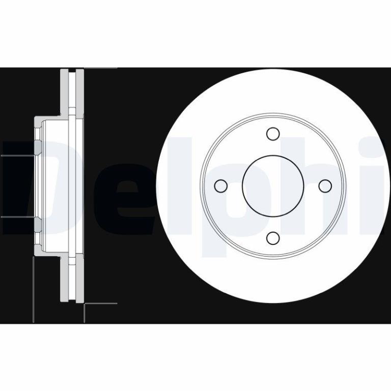 Disques de frein DELPHI BG4651C