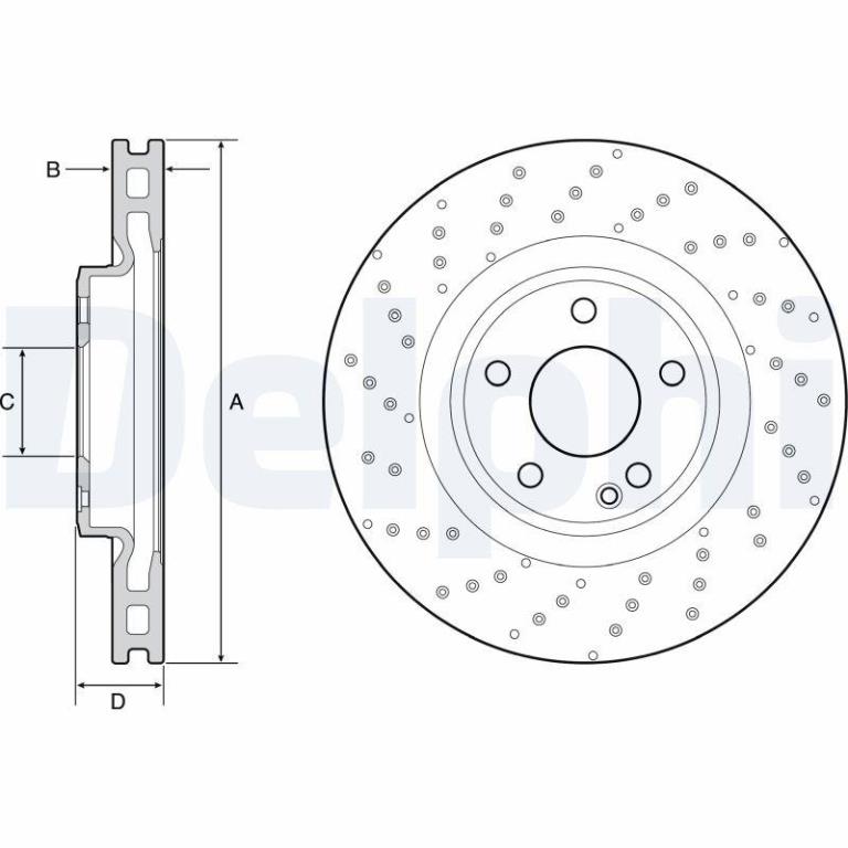 Disques de frein DELPHI BG4658C