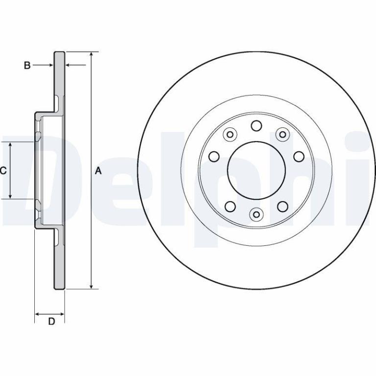Disques de frein DELPHI ref. BG4662C