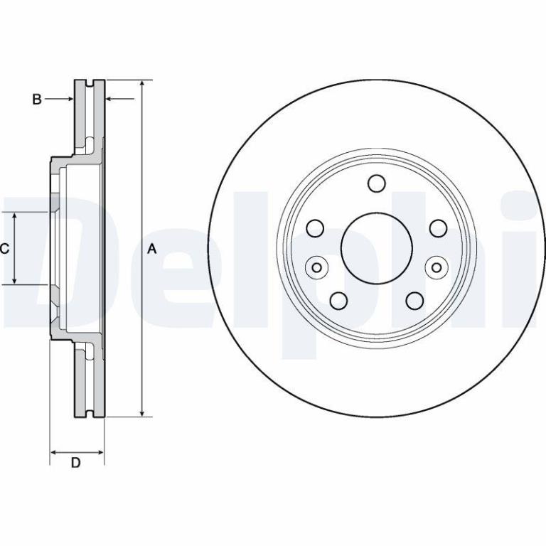 Disques de frein DELPHI ref. BG4667C