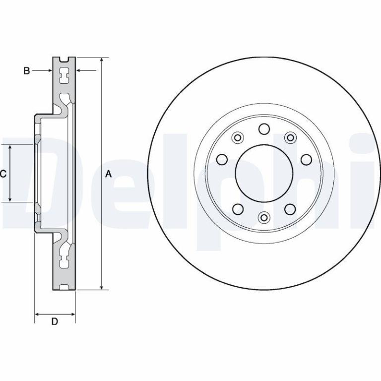 Disques de frein DELPHI ref. BG4669C