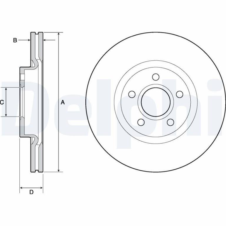 Disques de frein DELPHI ref. BG4676C