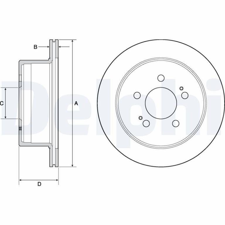 Disques de frein DELPHI BG4677C