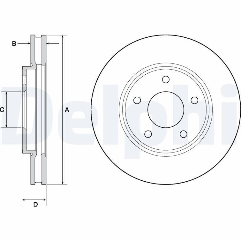 Disques de frein DELPHI ref. BG4678C