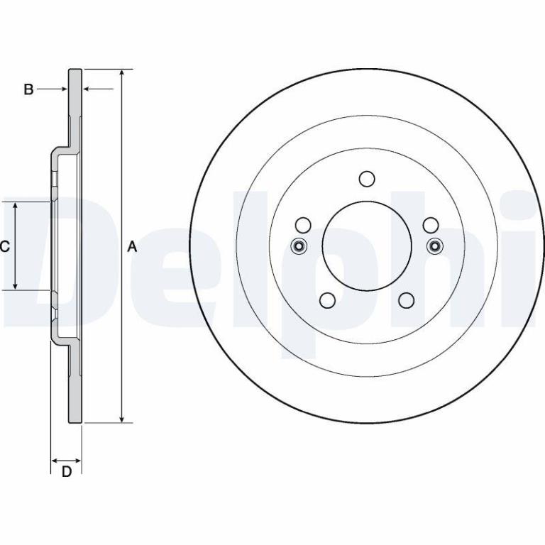 Disques de frein DELPHI BG4688C