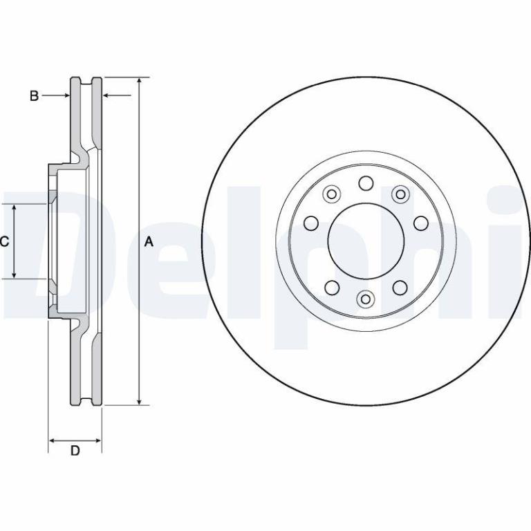 Disques de frein DELPHI ref. BG4696C