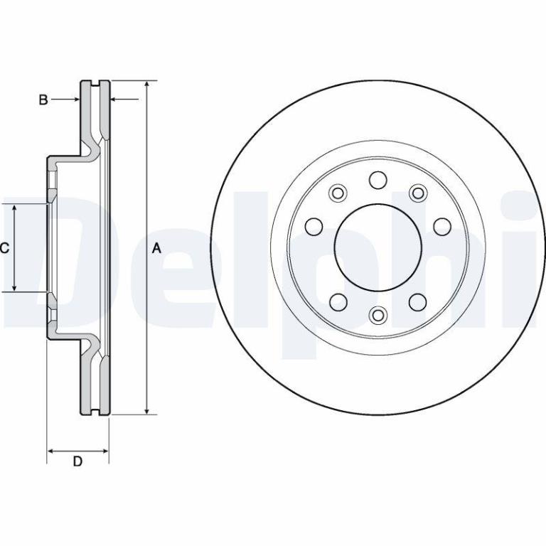 Disques de frein DELPHI BG4700C