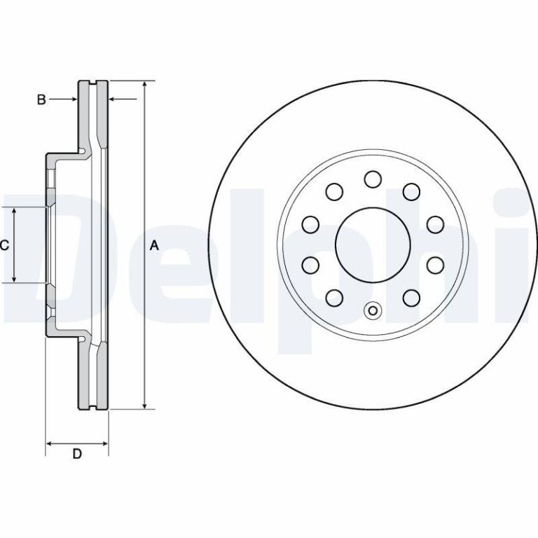 Disques de frein DELPHI BG4701C