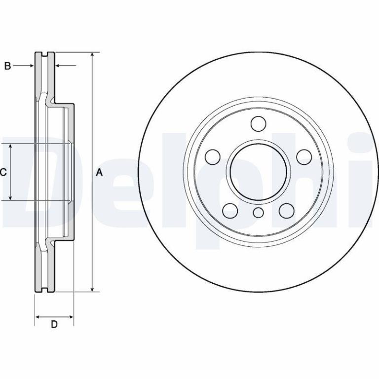 Disques de frein DELPHI ref. BG4704C