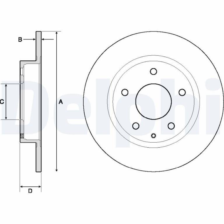 Disques de frein DELPHI BG4707C