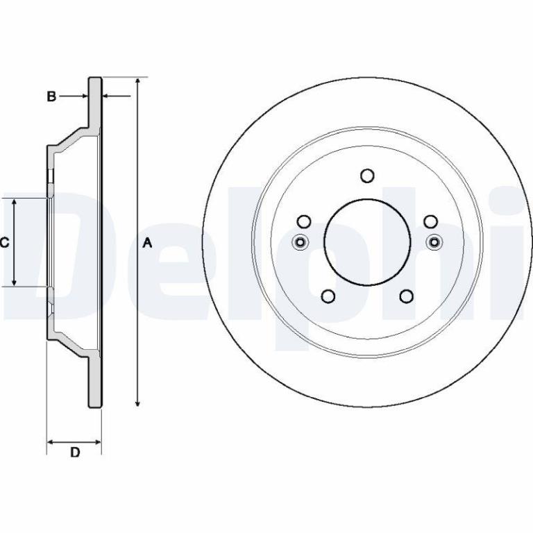 Disques de frein DELPHI BG4708C