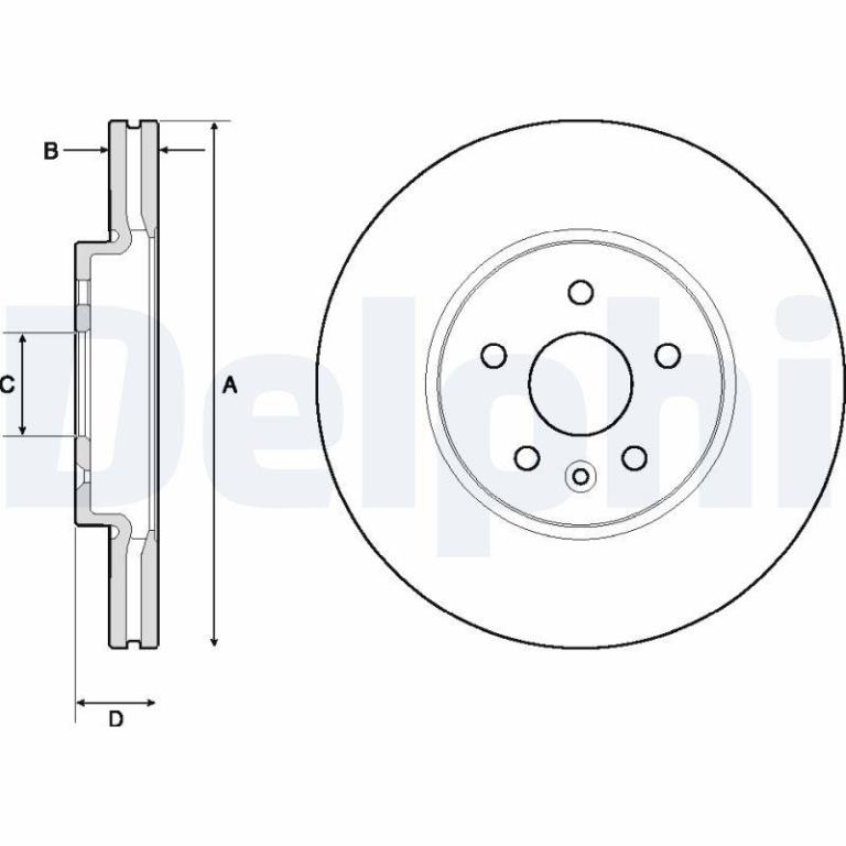Disques de frein DELPHI ref. BG4710C