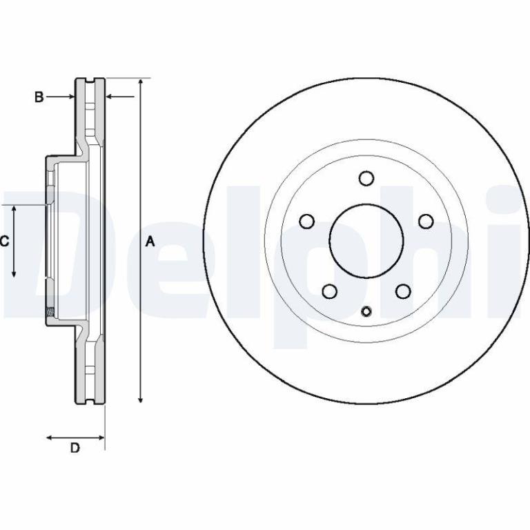 Disques de frein DELPHI BG4713C