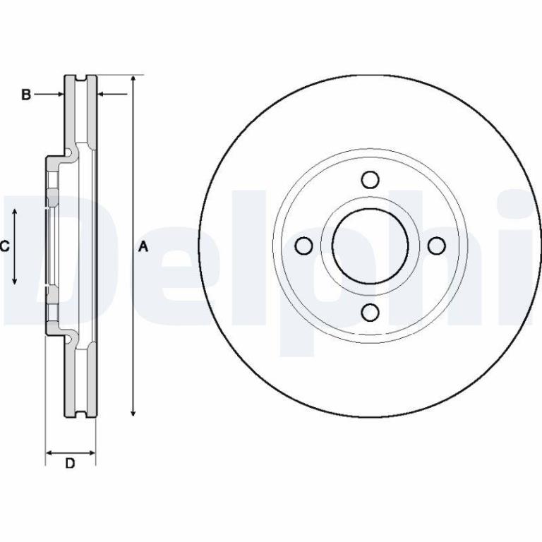 Disques de frein DELPHI BG4715C