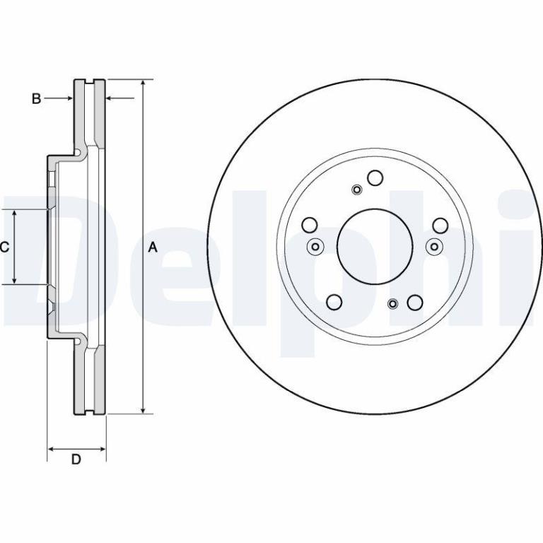 Disques de frein DELPHI ref. BG4741C